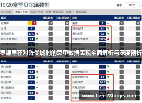 罗德里在对阵曼城时的意甲数据表现全面解析与深度剖析 罗德里在对阵曼城时的意甲数据表现全面解析与深度剖析
